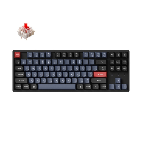 Купить Беспроводная механическая клавиатура QMK Keychron K8 Pro, 87 клавиш, Hot-Swap, Gateron G pro Red Switch